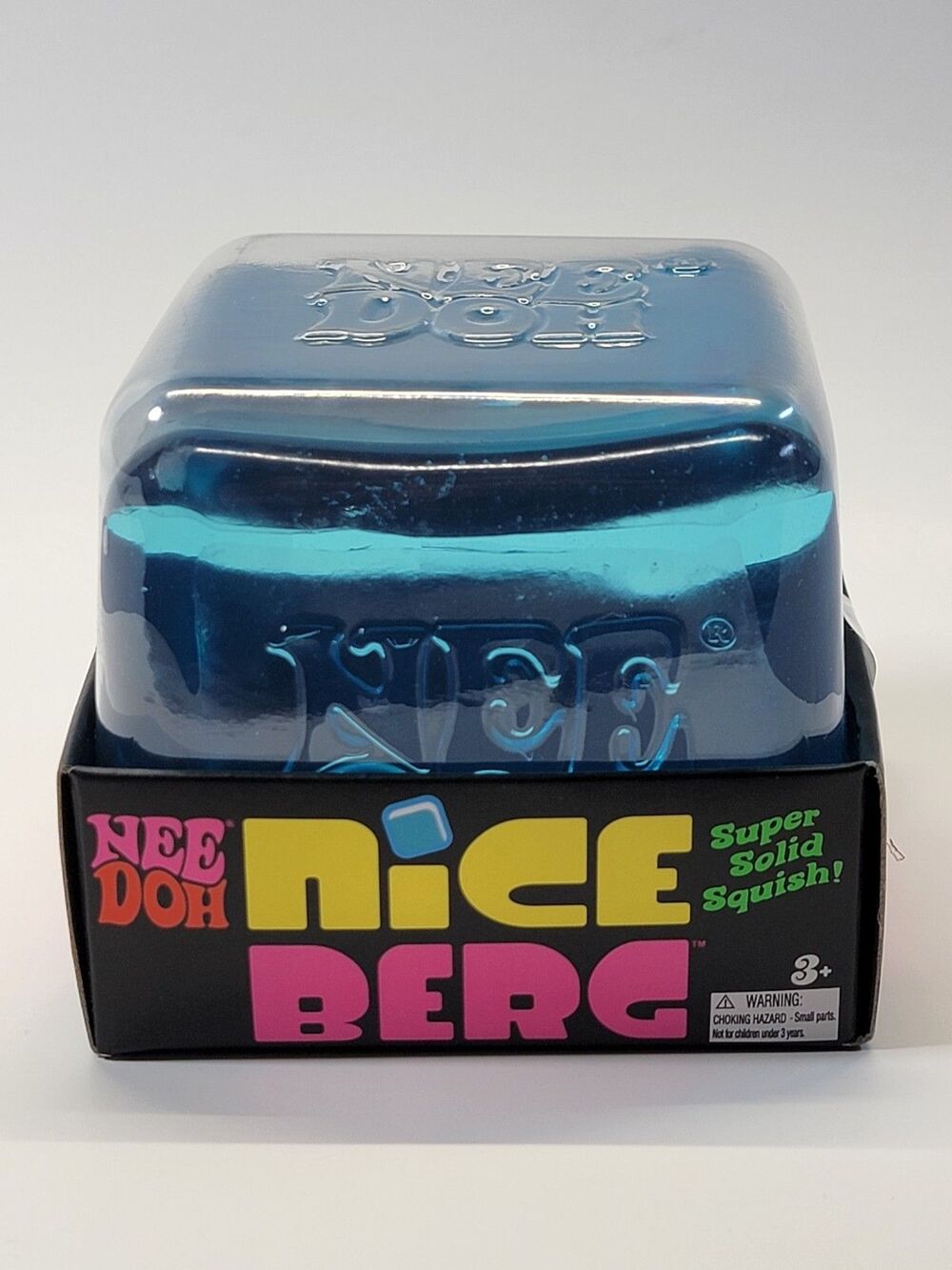 NeeDoh Nice Berg Blue XL Giant Nee Doh Niceberg Solid Squish Cube Brand New